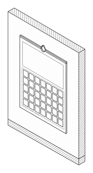 A wall calendar with the days marked off